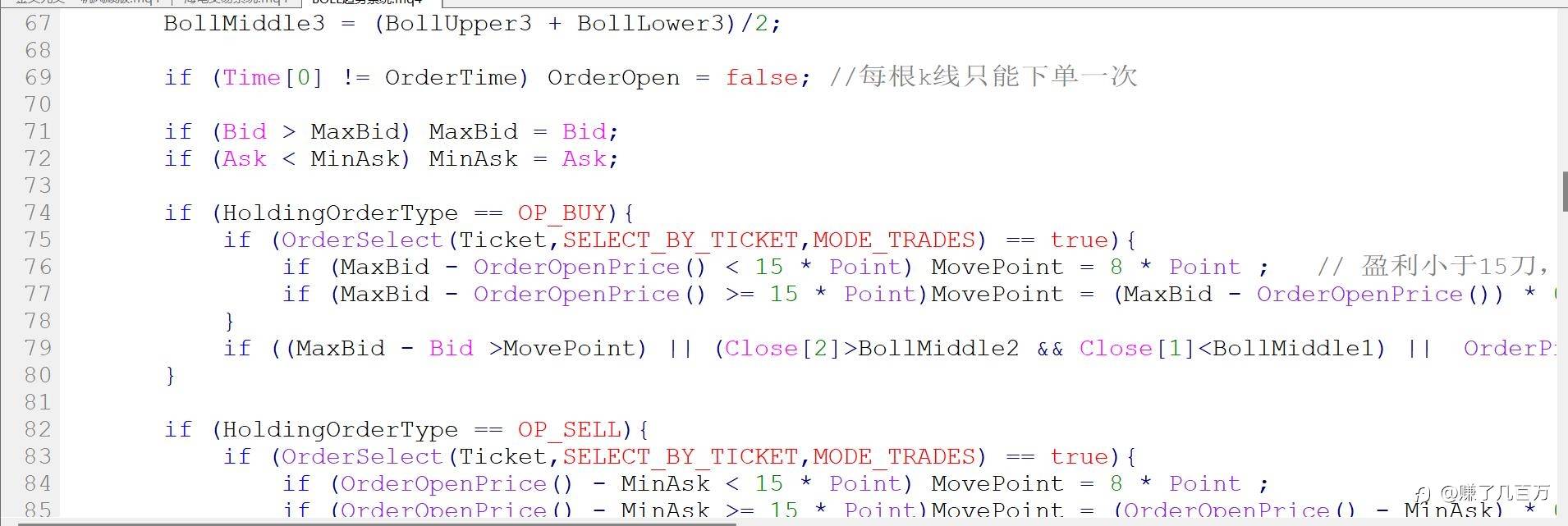 揭秘布林带策略EA——可私信免费给EA