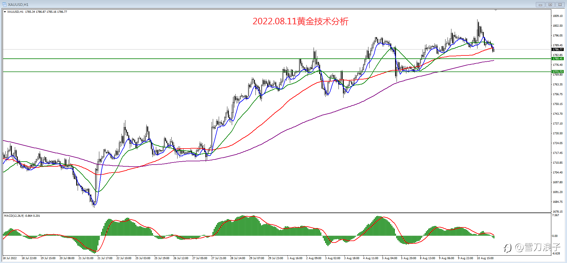 2022.08.11黄金技术分析