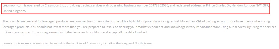Stay Away! Unregulated FX Crezmoon Pretends to be Registered in the UK