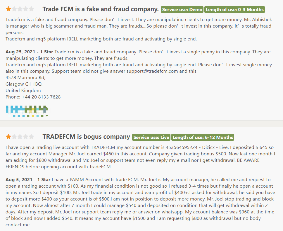 Scam Exposure: Clients Report Withdrawal Issues with TradeFCM