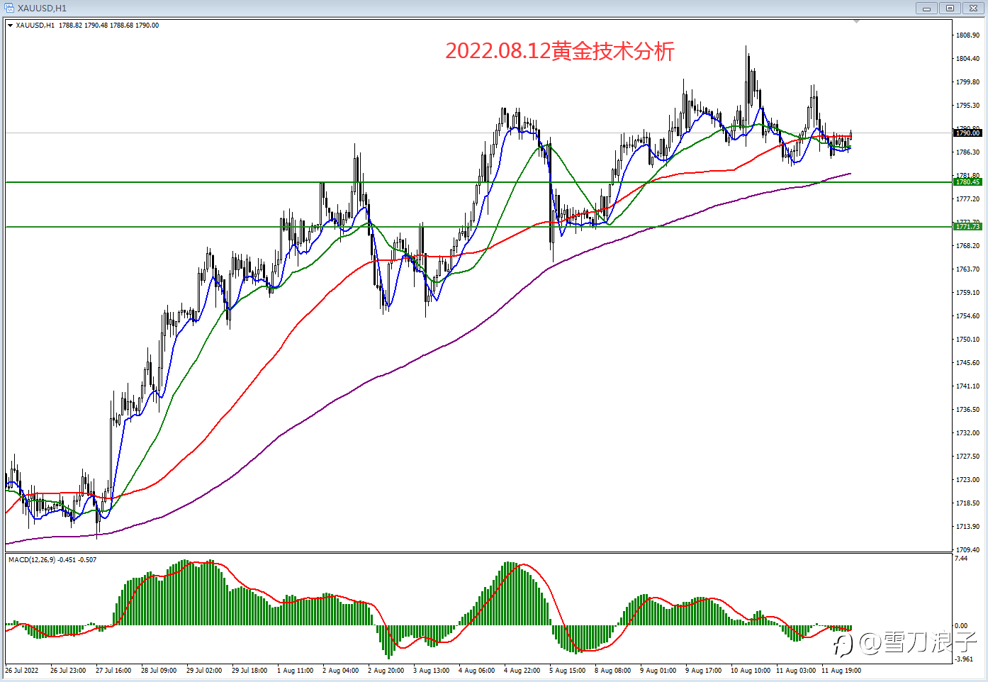 2022.08.12黄金技术分析