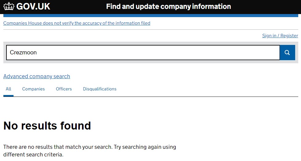 Stay Away! Unregulated FX Crezmoon Pretends to be Registered in the UK