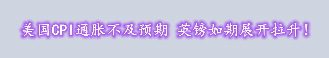 美国CPI通胀不及预期 英镑如期展开拉升!