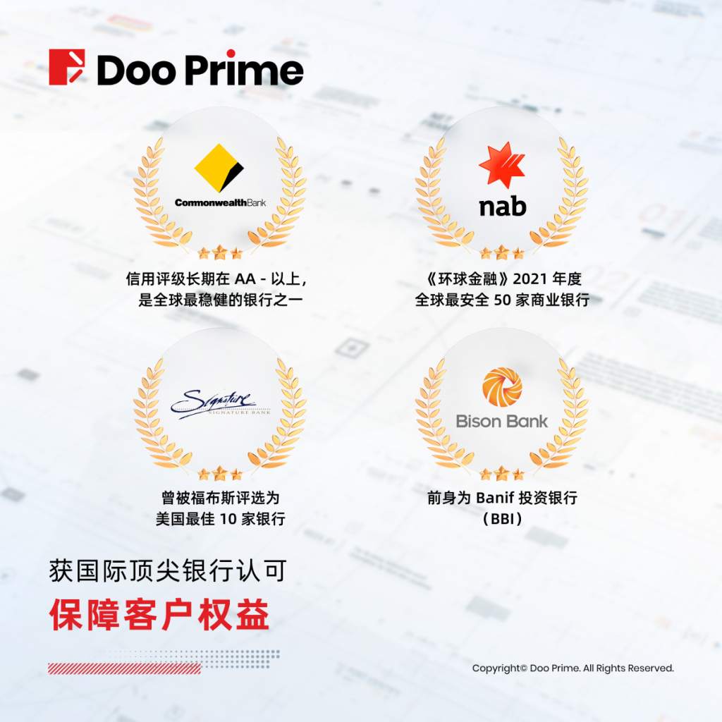 资金安全 | Doo Group 和 Doo Prime 与实力银行强强合作，打造安全稳定的投资环境