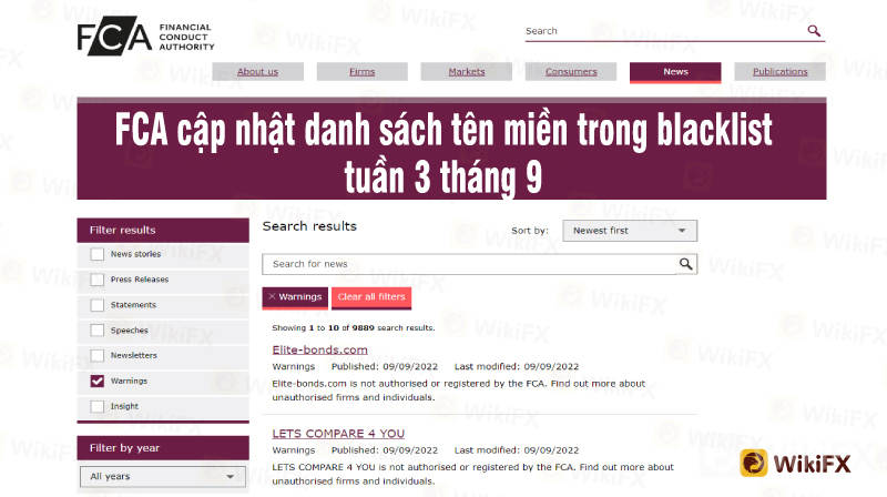 CẬP NHẬT TIN TỨC SÀN FOREX TUẦN 3 THÁNG 9 - WIKIFX