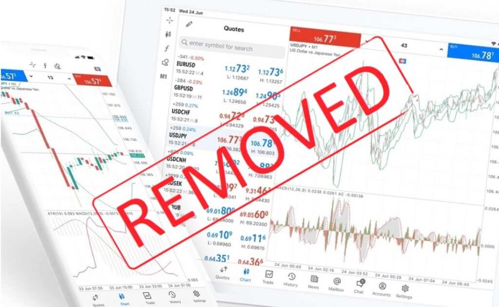 Apple removes MetaTrader MT4 & MT5 from App Store