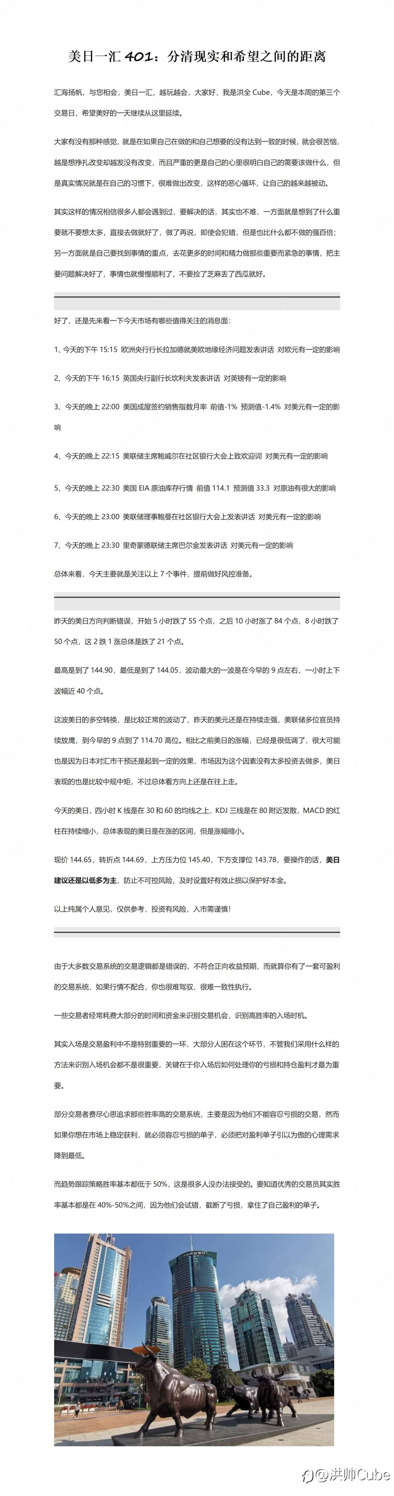 美日一汇401：分清现实和希望之间的距离
