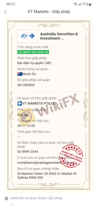 WIKIFX REVIEW - ĐÁNH GIÁ SÀN VT MARKETS, MỘT NHÁNH CỦA SÀN VANTAGE