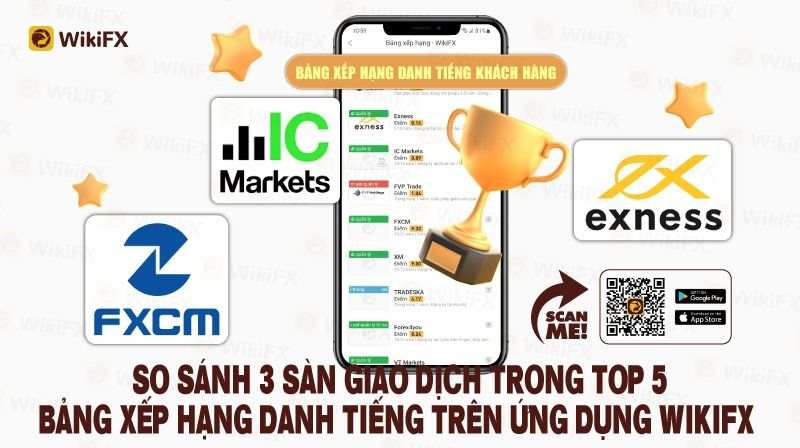 SO SÁNH 3 SÀN GIAO DỊCH FOREX TRONG TOP 5 BẢNG XẾP HẠNG DANH TIẾNG TRÊN ỨNG DỤNG WIKIFX