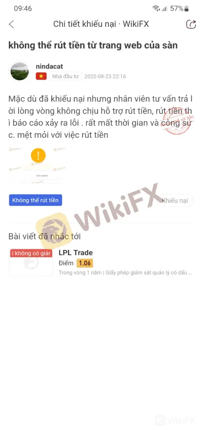 WIKIFX REVIEW - SÀN LPL TRADE SCAM HAY UY TÍN?