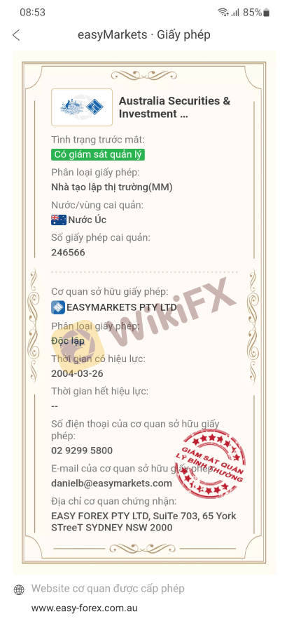 WIKIFX REVIEW - ĐÁNH GIÁ SÀN GIAO DỊCH EASY MARKETS MỚI NHẤT 2022