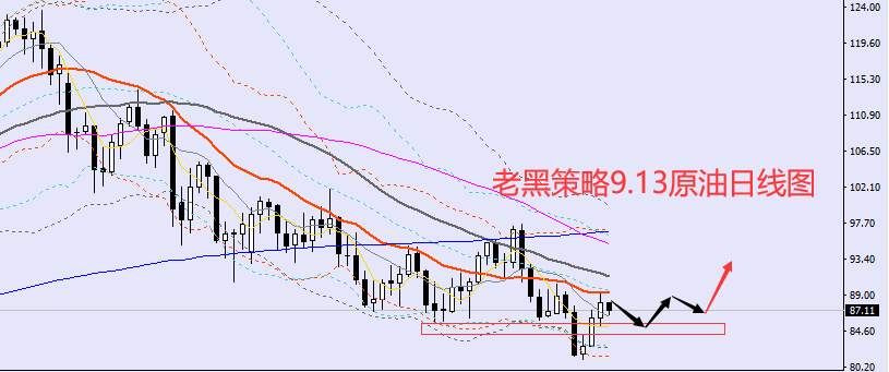 老黑策略：​9.13外汇、黄金、原油分析策略