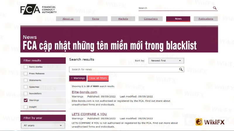 CẬP NHẬT TIN TỨC BROKER TUẦN 2 THÁNG 9 - WIKIFX