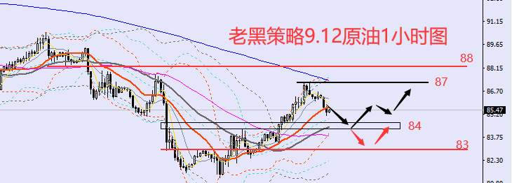 老黑策略：​9.12外汇、黄金、原油分析策略