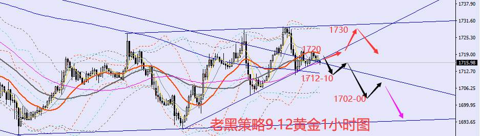 老黑策略：​9.12外汇、黄金、原油分析策略