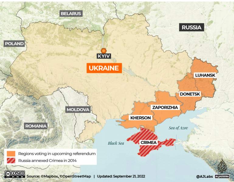 4 vùng ở Ukraine muốn sáp nhập Nga: Kiev cảnh báo hậu quả