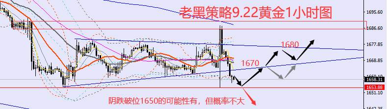 老黑策略：9.22外汇、黄金、原油分析策略