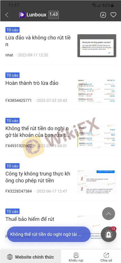 TOP 3 SÀN GIAO DỊCH FOREX TẠI VIỆT NAM BỊ TỐ CÁO NHIỀU NHẤT THÁNG 9 - WIKIFX