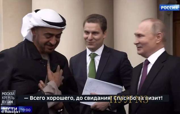 Cử chỉ quan tâm của ông Putin khiến Tổng thống UAE cảm kích