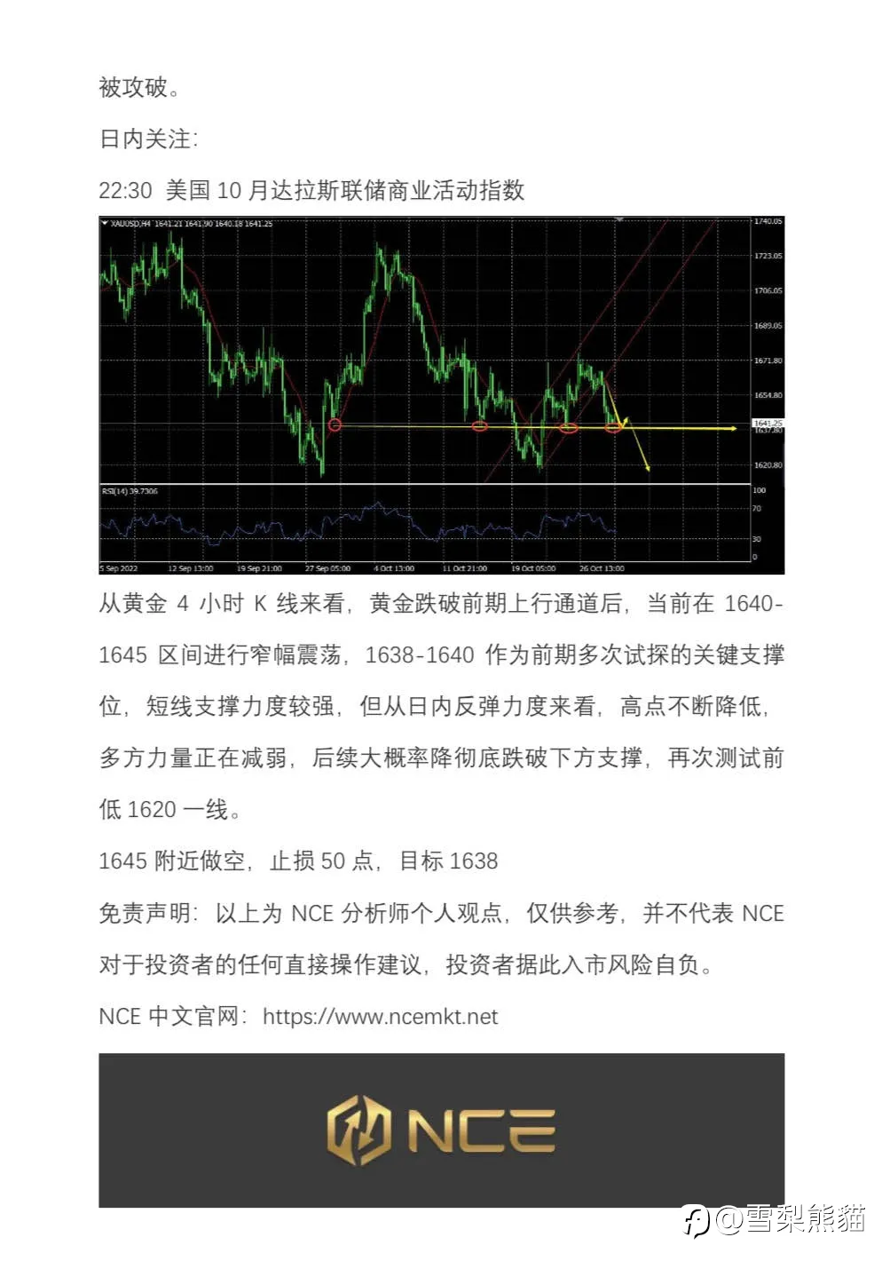 【NCE】2022.1031评论：美联储料将加息至5%峰值，黄金下行警报拉响
