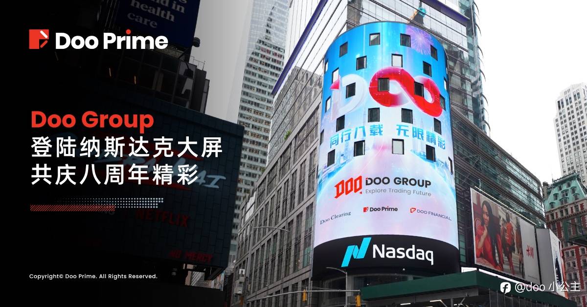 Doo Group 登陆纳斯达克大屏,共庆八周年精彩