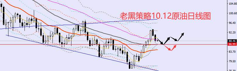 老黑策略：​10.12外汇、黄金、原油分析策略