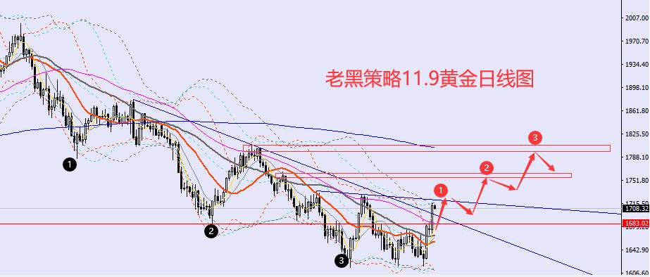 老黑策略：​11.9外汇、黄金、原油分析策略