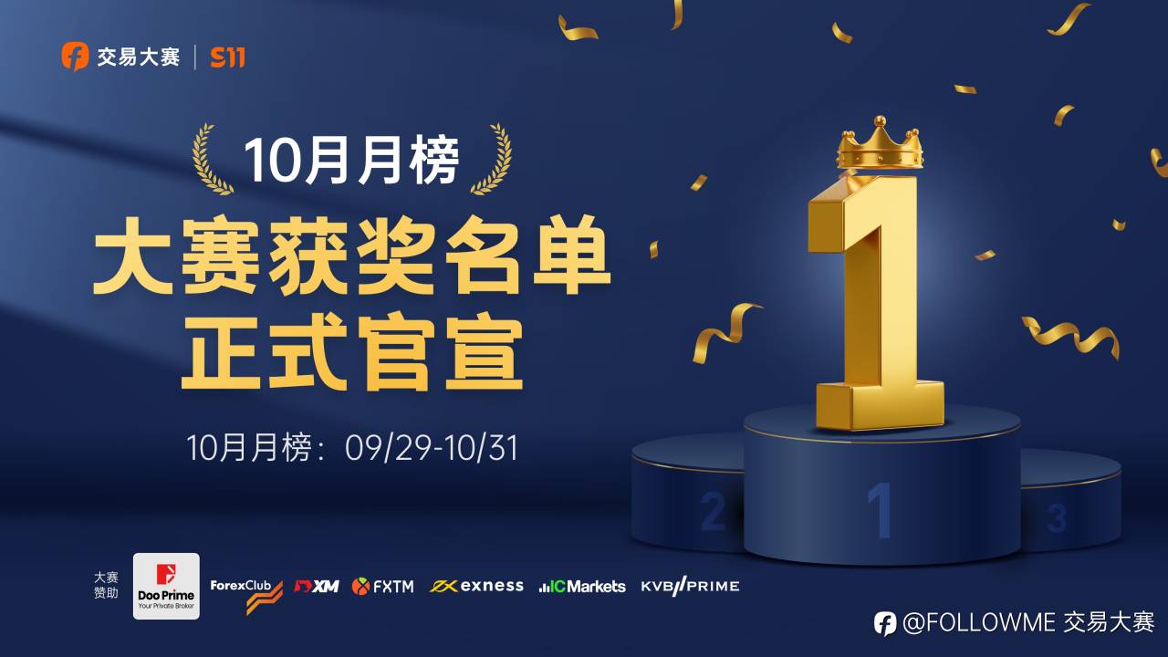 S11赛季赞助交易商10月月榜28位获奖者诞生