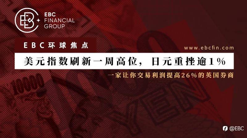EBC环球焦点| 美元指数刷新一周高位，日元重挫逾1%