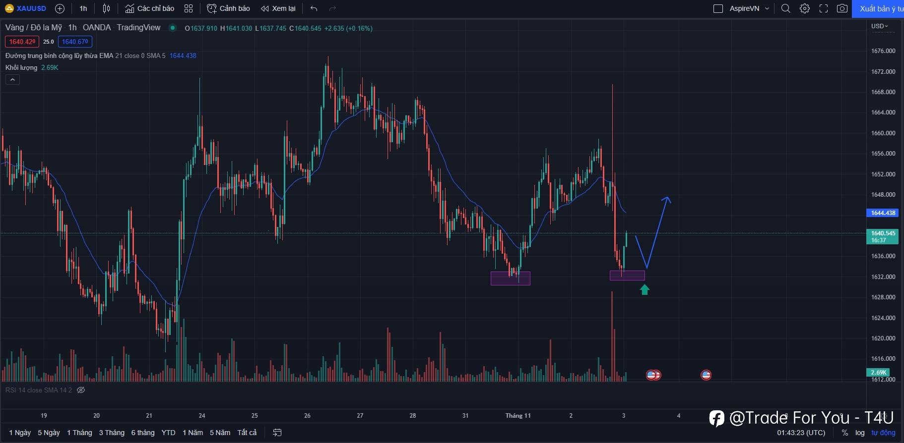 Phân tích Vàng 03/11: Đâu lại về đó
