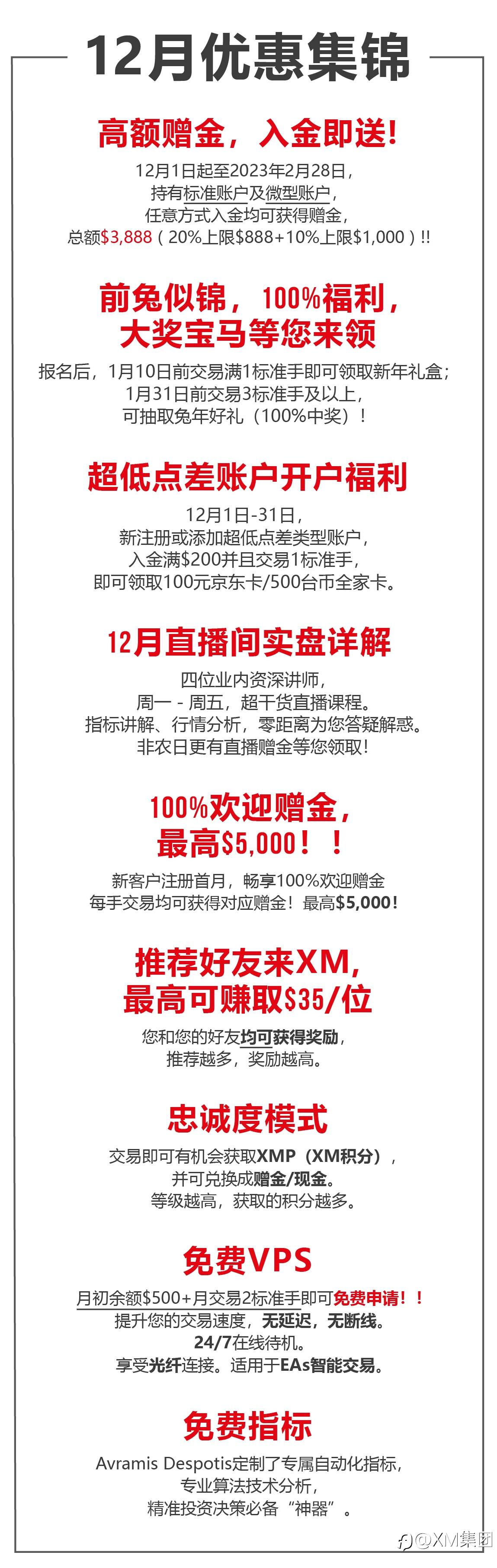 XM 12月福利活动查收提醒！