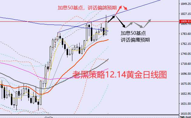 老黑策略：​12.14外汇、黄金、原油分析策略