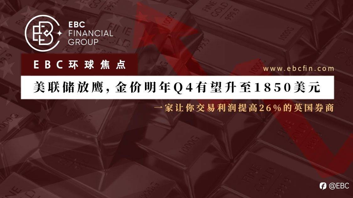 EBC环球焦点丨美联储放鹰，金价明年Q4有望升至1850美元