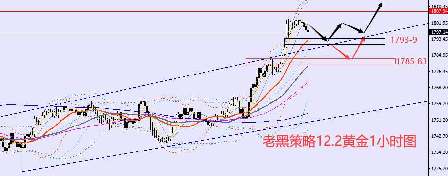 老黑策略：​12.2外汇、黄金、原油分析策略