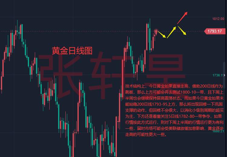 张轩昊：市场对通胀见顶产生分歧?黄金走势分析；黄金下一步究竟怎么走？