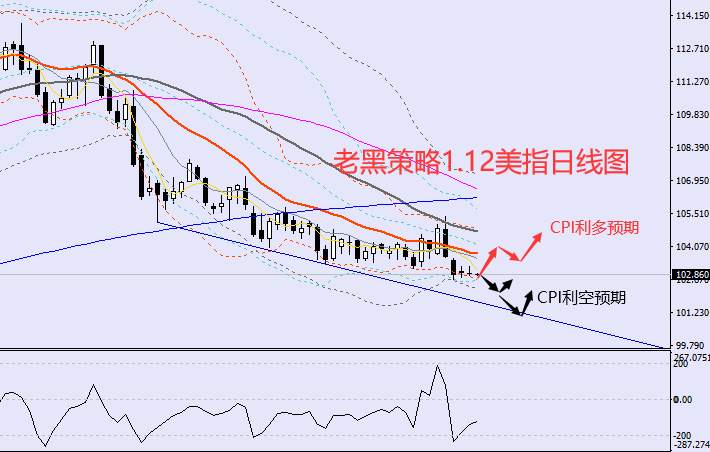 老黑策略：​1.12外汇、黄金、原油分析策略