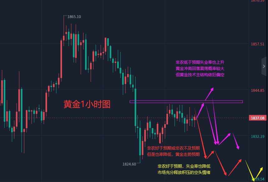 张轩昊：1.6晚盘非农行情预期及分析策略