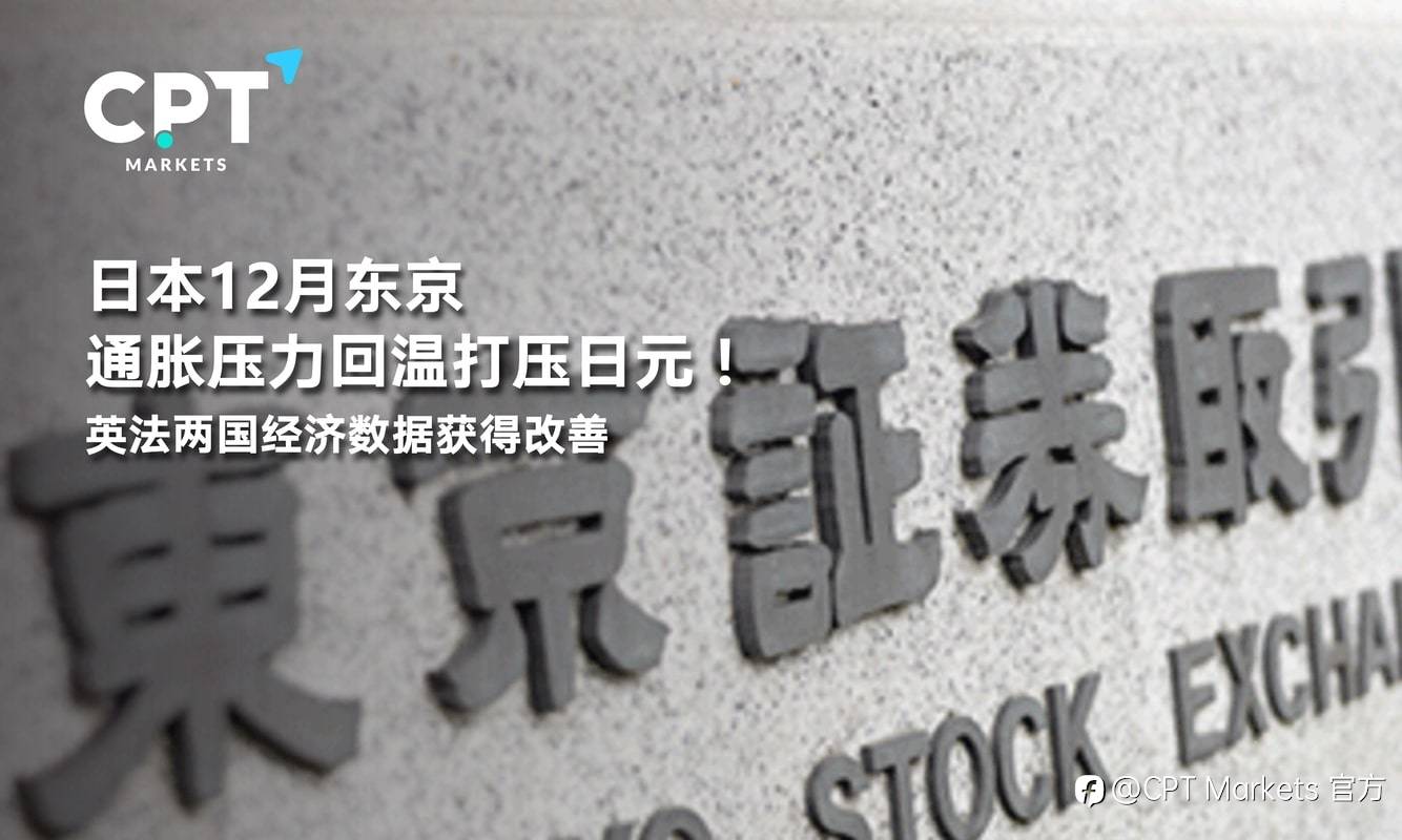 CPT Markets：日本12月东京通胀压力回温打压日元！英法两国经济数据获得改善