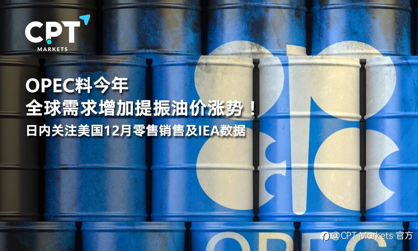 CPT Markets：OPEC料今年全球需求增加提振油价涨势！日内关注美国12月零售销售及IEA数据