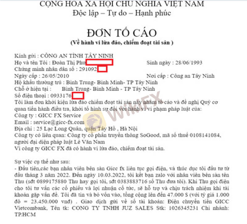 Sàn GICC FX đổi tên thành sàn GRIC FX để tiếp tục hành vi lừa đảo nhà đầu tư Forex - WikiFX Cảnh báo