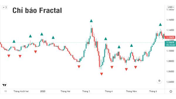 Chỉ báo Fractals là gì? Ý nghĩa và cách sử dụng chỉ báo Fractals