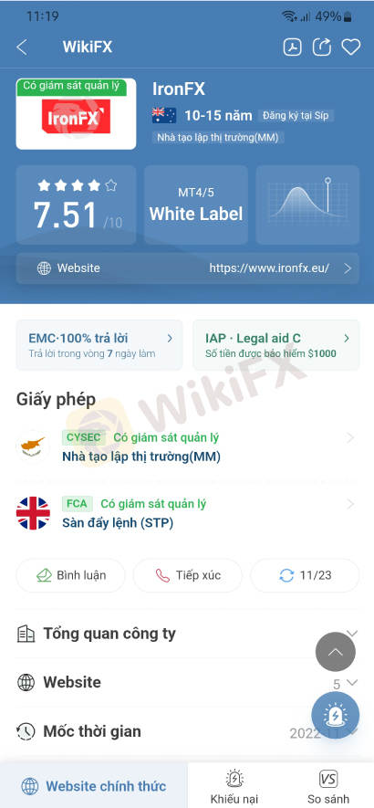 WikiFX Review - Đánh giá sàn IronFX uy tín hay lừa đảo mới nhất năm 2023