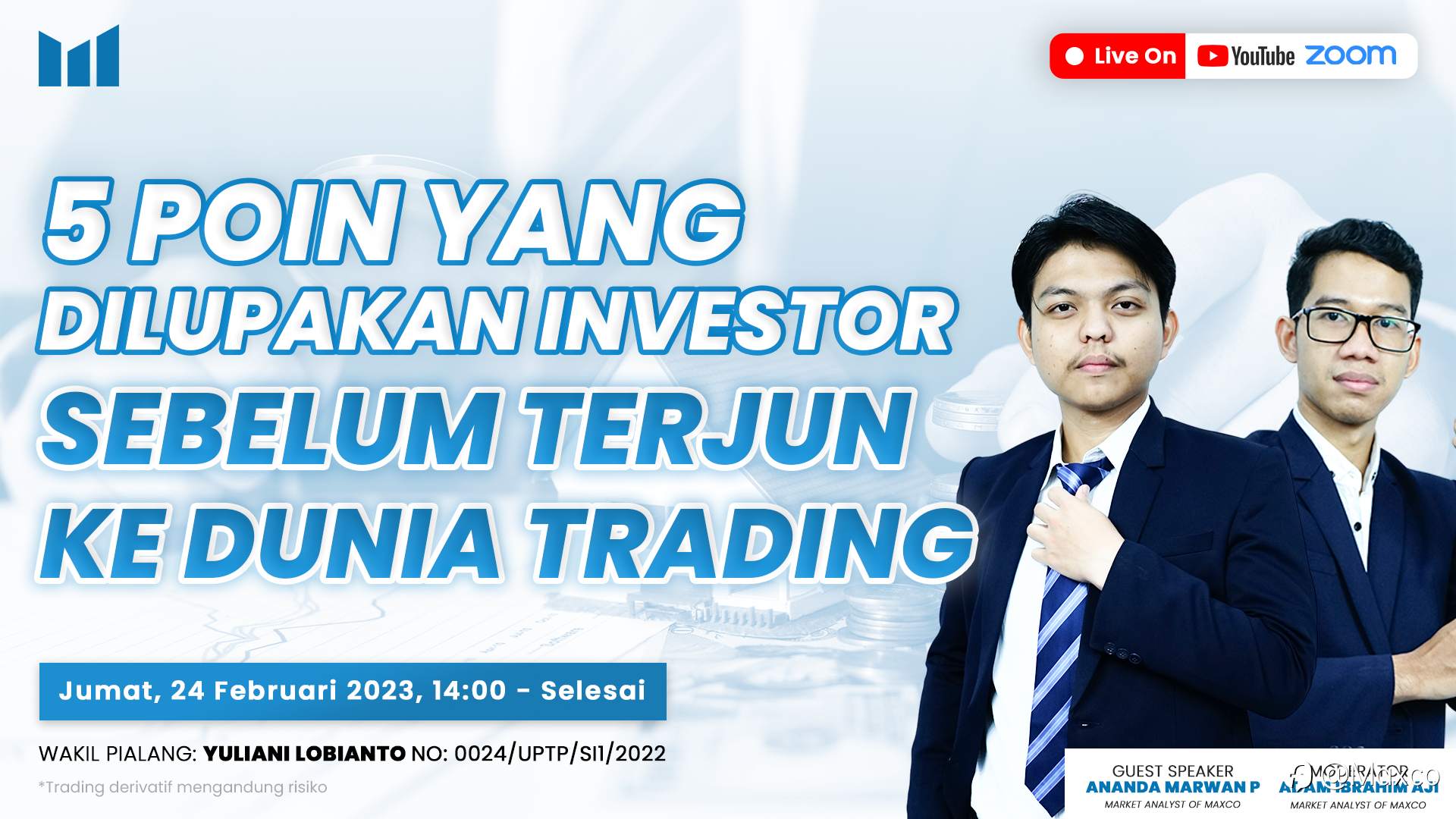 Webinar - 5 Point Yang Dilupakan Investor Sebelum Terjun Ke Dunia Investasi