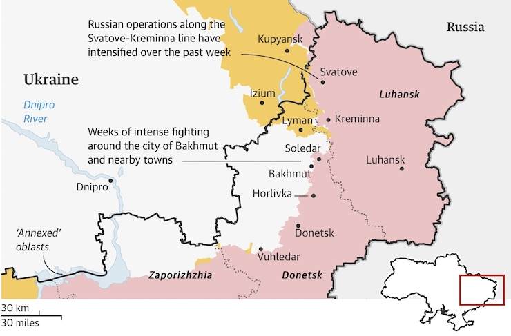 Ukraine nói Nga đã bắt đầu mở đợt tiến công ở tỉnh Lugansk
