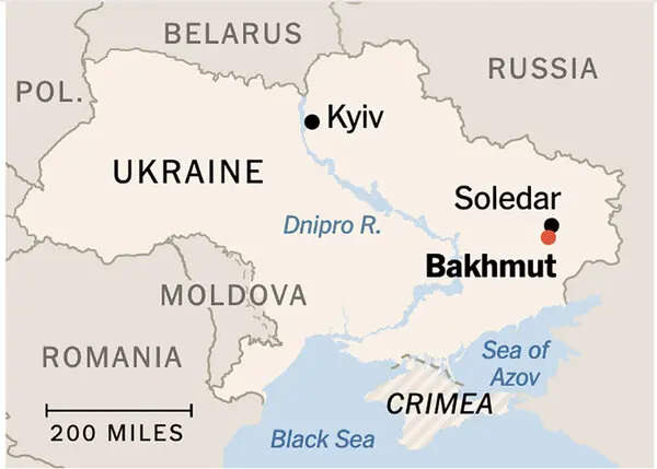 Quân đội Ukraine và nhóm đánh thuê Wagner cùng tuyên bố đang kiểm soát một thị trấn
