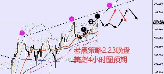 老黑策略：2.23晚盘外汇、黄金、原油分析策略
