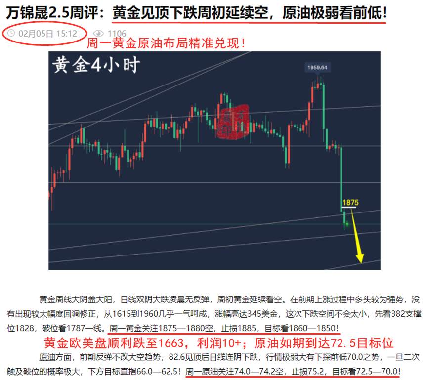 万锦晟2.7黄金十字修正今日先空，原油探底回升还有跌！