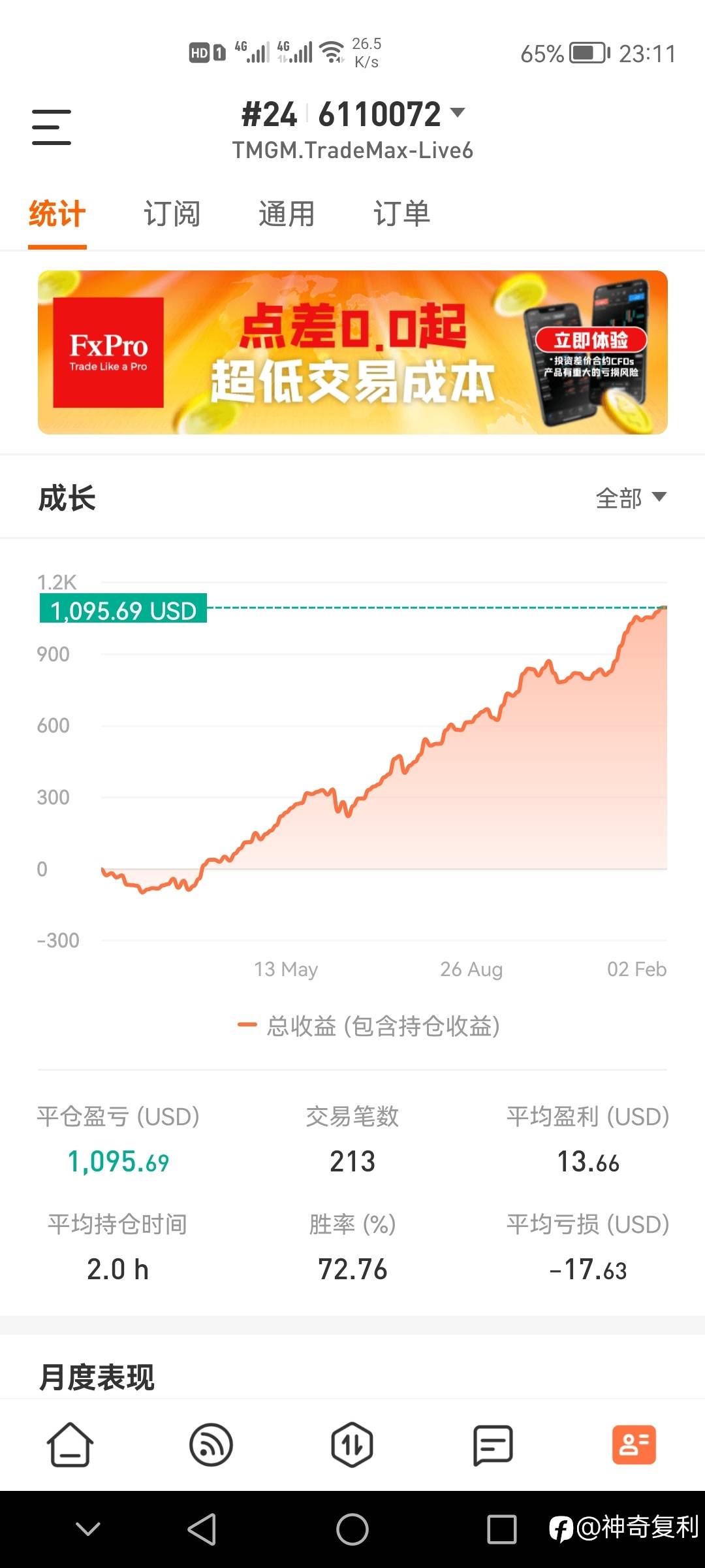 信号全部免费订阅