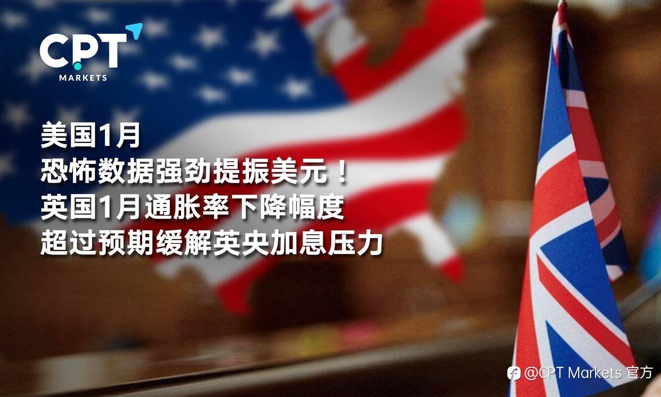 CPT Markets：美国1月恐怖数据强劲提振美元！英国1月通胀率下降幅度超过预期缓解英央加息压力