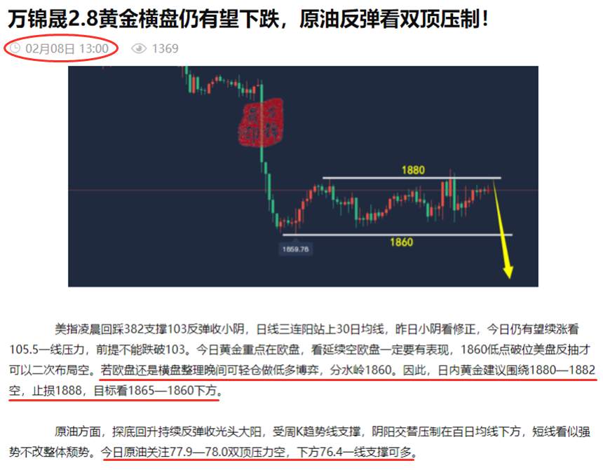 万锦晟2.9最新黄金操作建议，黄金低位横盘今日迎破位！